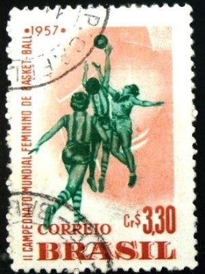 Selo postal Comemorativo do Brasil de 1957 - C 393 U