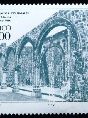 Selo postal do México sw 1982 Open Tlalmanalco Chapel