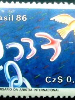 Selo postal COMEMORATIVO do Brasil de 1986 N