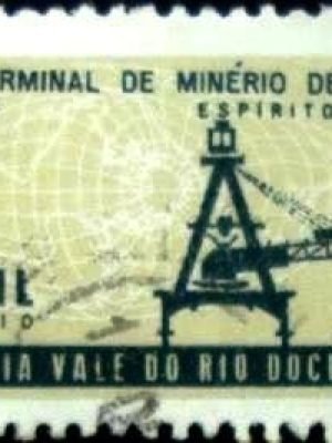 Selo postal do Brasil de 1966 Terminal de Tubarão - C 546 U