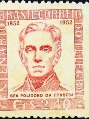 Selo postal do Brasil de 1952 Polidoro da Fonseca - C 278 N