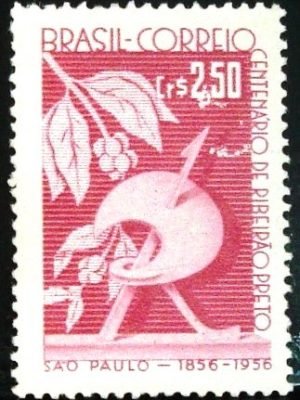 Selo postal Comemorativo do Brasil de 1957 - C 400 N