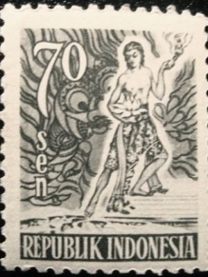 Selo postal da indonésia de 1953 Spirit of Indonesia