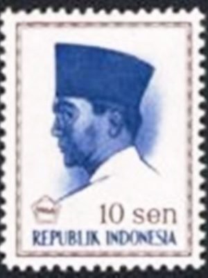 Selo postal da Indonésia de 1966 President Sukarno