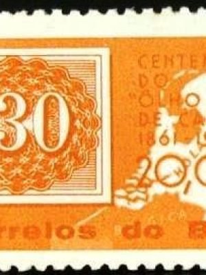 Selo postal do Brasil de 1961 Olho-de-gato 20