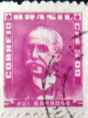 Selo postal do Brasil de 1956 Rui Barbosa