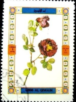 Selo postal do Umm Al Qaiwain de 1972 Roses 1437A