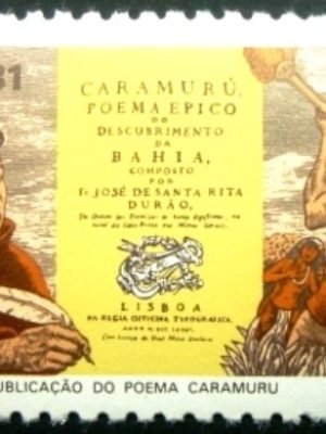 Selo postal do Brasil de 1980 Frei Santa Rita Durão M