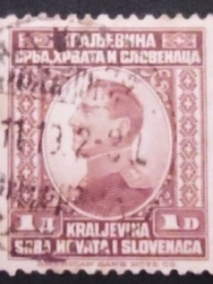 Selo postal da Iugoslávia de 1923 King Alexander 1
