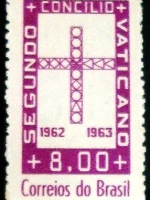Selo postal do Brasil de 1963 2º Concílio Vaticano - C 486 N