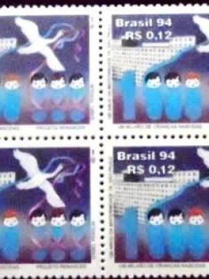 Quadra de selos postais do Brasil de 1994 Maternidade São Paulo