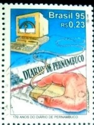Selo postal do Brasil de 1995 Diário de Pernambuco - C 1984 U