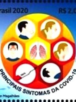 Selo postal do Brasil de 2020 Principais Sintomas
