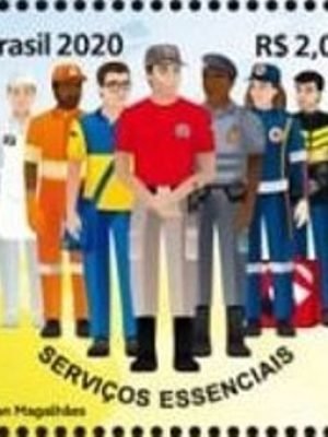 Selo postal do Brasil de 2020 Serviços Essenciais