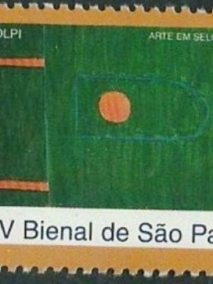 Selo postal do Brasil de 1998 Pintura de Volpi N