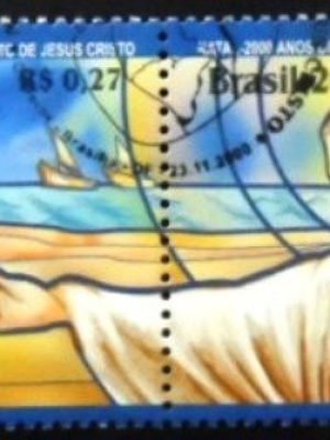Se-tenant do Brasil de 2000 Jesus e Pescadores MCC SET