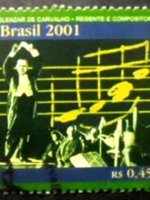 Selo postal do Brasil de 2001 Eleazar de Carvalho MCC