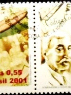 Par de selos postais do Brasil de 2001 Clóvis Beviláqua MCC