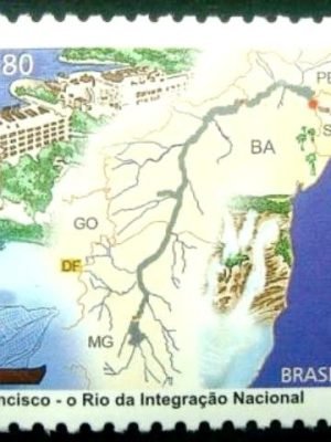 Selo postal do Brasil de 2005 Rio São Francisco N
