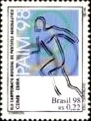 Selo postal do Brasil de 1998 Corrida N