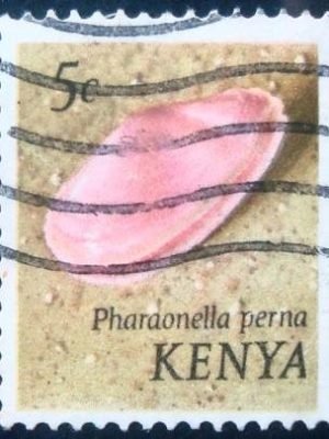 Selo postal do Quênia de 1971 Morning Pink