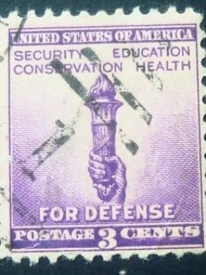 Selo postal dos Estados Unidos de 1940 Torch Of Enlightenment