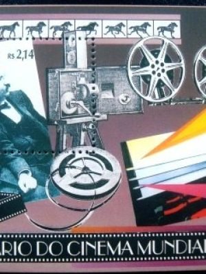 Bloco postal do Brasil de 1995 Irmãos Lumiere