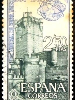 Selo postal da Espanha de 1964 New York World's Fair