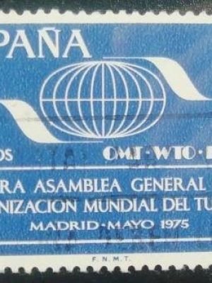 Selo postal da Espanha de 1975 First General Assembly of W.T.O