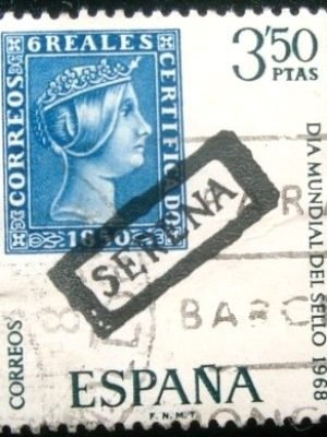 Selo postal da Espanha de 1968 World Stamp Day