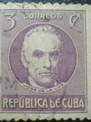 Selo postal de Cuba de 1930 Jose De La Luz Caballero