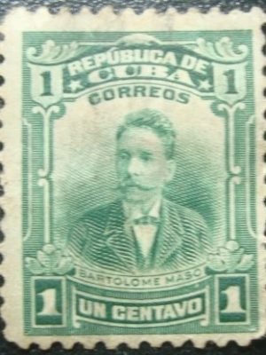 Selo postal de Cuba de 1911 Bartolomé Maso