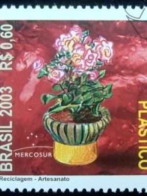 Selo postal do Brasil de 2003 Reciclagem Plástico