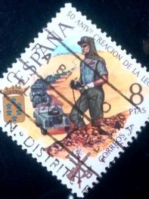 Selo postal da Espanha de 1971 Spanish Foreign Legion