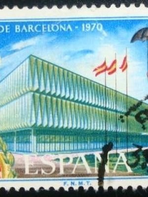 Selo postal da Espanha de 1970 Barcelona Fair