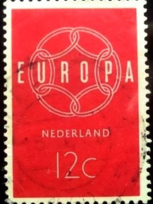 Selo postal da Holanda de 1959 C.E.P.T.- Chain
