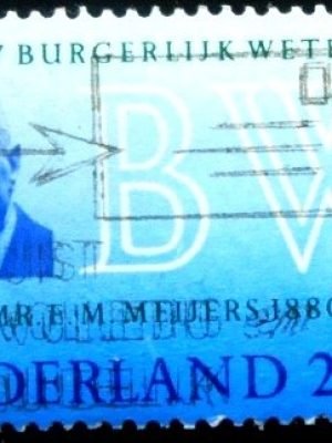 Selo postal da Holanda de 1970 Eduard Maurits Meijers