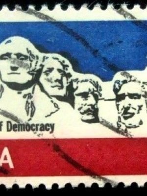 Selo postal dos Estados Unidos de 1974 Rushmore National Memorial