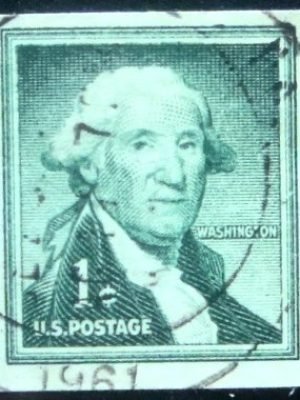 Selo postal dos Estados Unidos de 1954 George Washington U C