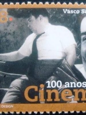 Selo postal de Portugal de 1996 Vasco Santana