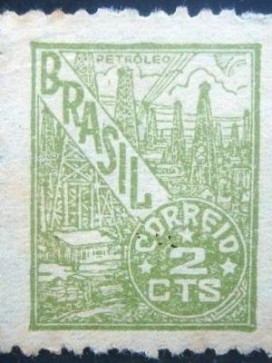 Selo postal do Brasil de 1947 Petróleo 2