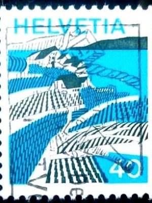 Selo postal da Suíça de 1973 Riex