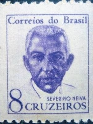 Selo postal regular emitido no Brasil em 1963 - 519 M