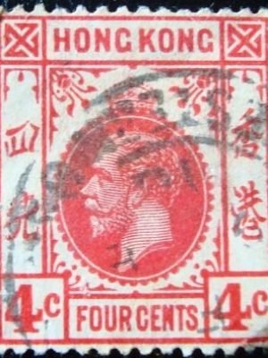 Selo postal Hong Kong 1921 Rei George V