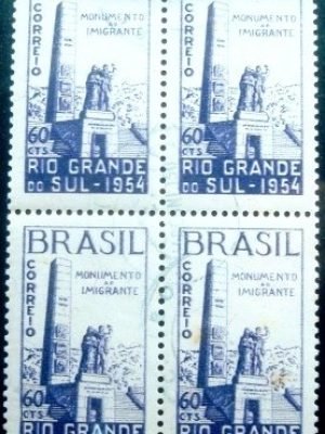 Quadra postal de 1954 Monumento do Imigrante