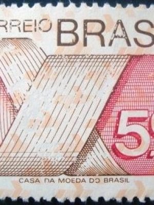 Selo postal Regular emitido no Brasil em 1974 555 N