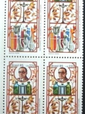 Quadra de selos postais de 1985 Candido Fontoura