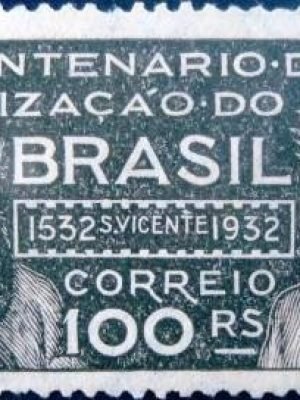 Selo postal do Brasil de 1932 J. Ramalho e Tibiriça N