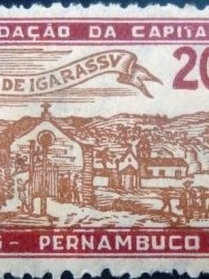 Selo postal do Brasil de 1935 Vila de Igarassu