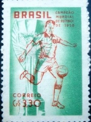 Selo postal de 1959 Brasil Campeão - C 430 N
